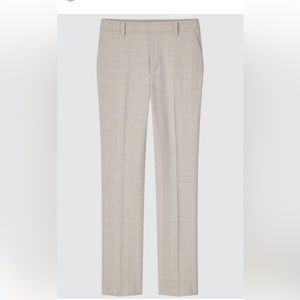 Uniqlo Smart Ankle Pants (2-Way Stretch
Glen-Check) in Beige size XS